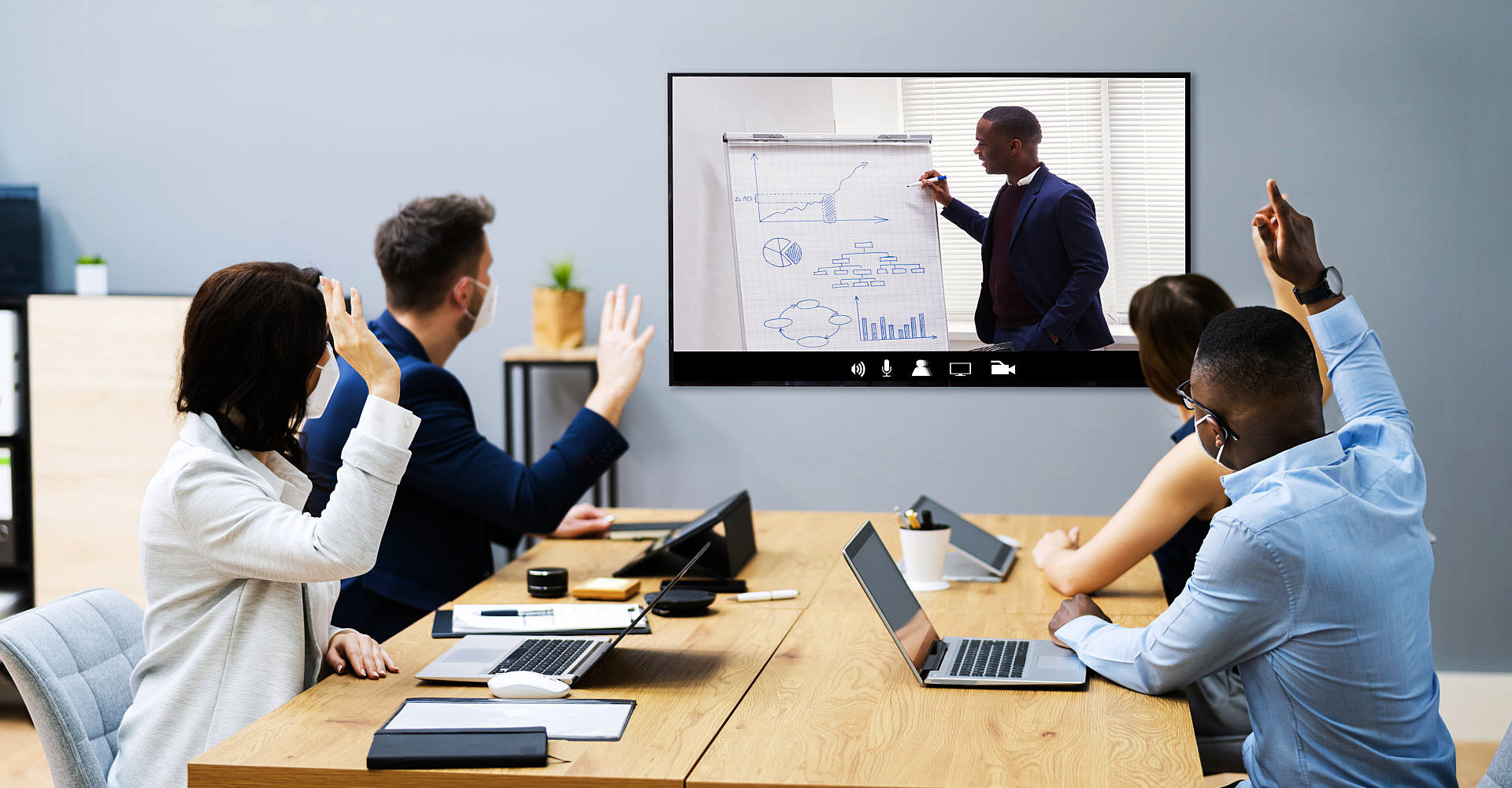 group of people having a meeting